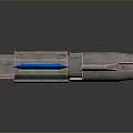 Futuristic Blue Glowing Sword With Metallic Hilt And Sleek Blade Design