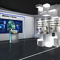 China Geological Survey Exhibition Hall Interior Design With Display Walls Shelves And Modern Lighting