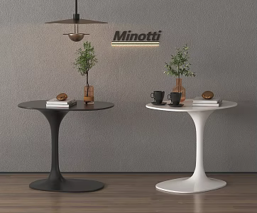 Modern Side Table Small Coffee Table Ornaments Combination 3d model