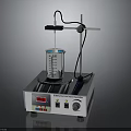 Household Electric Device With Control Panel Digital Display Metal Stand And Glass Beaker