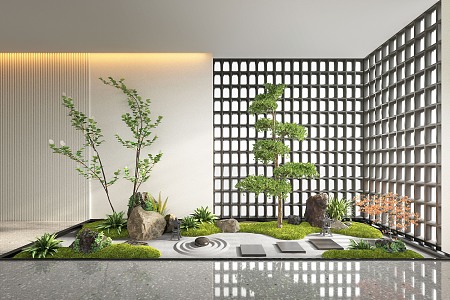 Modern Indoor Landscape Landscaping Landscape Setches Indoor Landscape Indoor Landscape Bryophytes Plant Heap 3d model