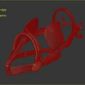 Modern saddle harness game items game props game equipment game equipment 3d model