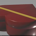 Red Heart Shaped Decorative Box With Yellow Ribbon For Daily Household Use
