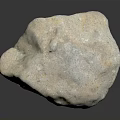 Light Colored Natural Stone with Rough Surface and Natural Texture on Dark Background with Reflection
