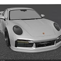 White Sports Car With Sleek Exterior Design Modern Front View And Black Alloy Wheels