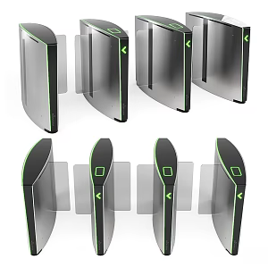 Modern jewelry ornaments combination turnstile slide BoonEdam glass 3d model