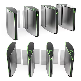 Modern jewelry ornaments combination turnstile slide BoonEdam glass 3d model
