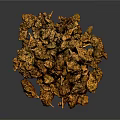 Natural Organic Dried Orange Brown Plant Pile Stacked On Gray Background
