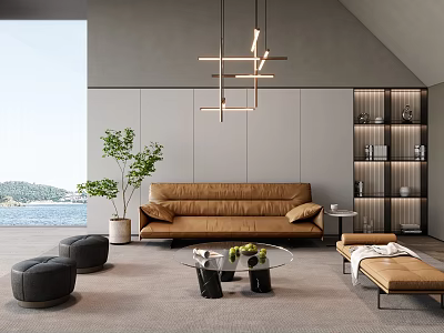modern living room 3d model