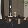 Modern Coffee Table Acrylic Countertop Coffee Table 3d model