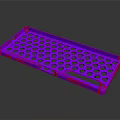 Purple Rectangular Electronic Device Tray With Honeycomb Hole Design For Mobile Phones
