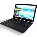 Acer Laptop Featuring Scenic Desktop Display And Black Keyboard Design