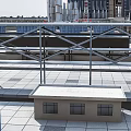 Industrial Factory Building Exterior With Metal Structures Rooftop Equipment And Steel Frames