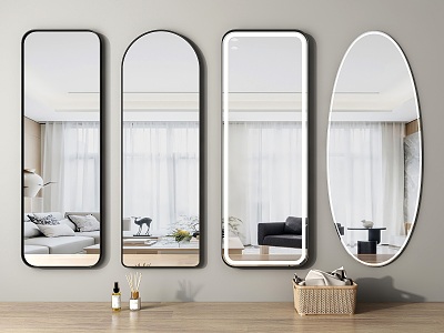 Modern mirror Dressing mirror Dressing mirror Bathroom mirror Full-length mirror Cosmetic mirror Hanging mirror 3d model