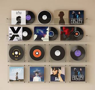 Modern Music CD Music Disc Ornaments 3d model