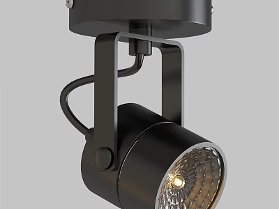 Modern Black Metal Downlight Spotlight With Adjustable Head And Bright Lighting 3d model