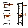 Two Vertical Multifunctional Sports Training Racks Featuring Horizontal Bars Sturdy Design