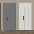 Modern entry door security door fingerprint lock door single door door 3d model