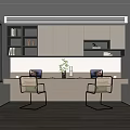 Modern study 3d model