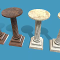 Roman column marble Roman column stone column 3d model