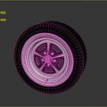 High Quality Car Tire With Silver Spoked Wheel Rim Automotive Parts