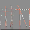 Industrial Power Transmission Towers With Various Structural Designs And Colors