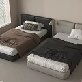Double bed 3d model