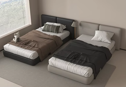 Double bed 3d model