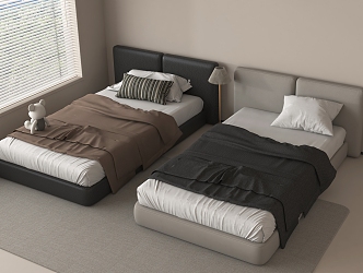 Double bed 3d model