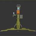 laser tower turret turntable sci-fi tower defense game tower defense sci-fi turret game turret game turret 3d model