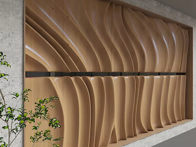 Modern background wall 3d model