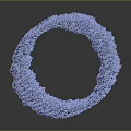 Blue Sparkling Decorative Circular Ornament With Glittering Texture and Shiny Surface 3d model