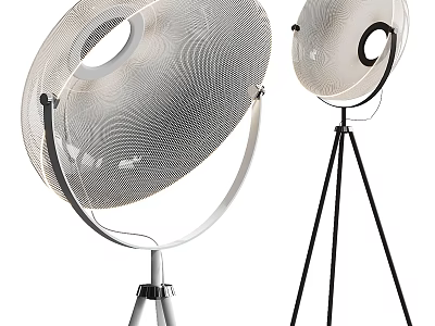 Modern Air Cooler Fans With Tripod Stand And Mesh Cover Design 3d model