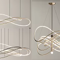 Modern Curved Chandelier Designs Featuring LED Lighting And Sleek Metal Frames For Home Interiors