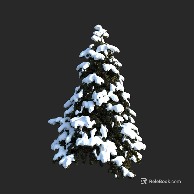 Snow Covered Arbor With Lush Green Foliage And White Snow Accents 3d model 