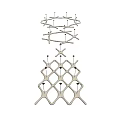 Creative Irregular Pendant Light Design with Geometric Grid and Circular Structures