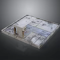 Equipment Workbench Platform with Sectioned Surfaces and Stable Structural Design
