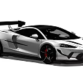 Sleek Silver Sports Car With Black Roof Rear Spoiler And Aerodynamic Design