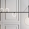 Contemporary Pendant Light Designs Featuring Sleek Black White Circular Linear Shapes