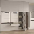 Modern Open Kitchen Interior Design With Island Counter And Bright Lighting