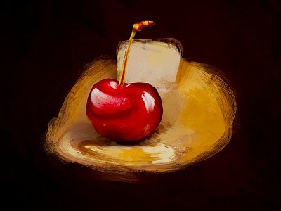 Modern Oil Painting Cherry Hanging Painting model