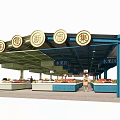 Yongdeng New Marketplace Featuring Fruit Seafood Sections and Fresh Produce Stalls
