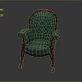 Teal Upholstered Chair with Wooden Legs Arms and Elegant Classic Design