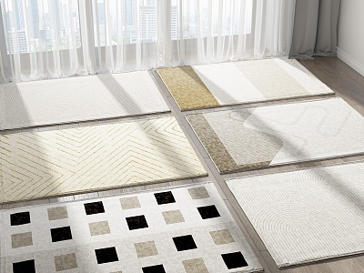 Modern Square Carpet Combo model