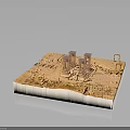 Ancient Historical Ruins Model Featuring Stone Structures And Archaeological Remains 3d model