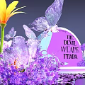 Purple Themed Floral Installation With Butterflies For The Devil Wears Prada Event Decor