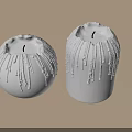 White Decorative Candle Lamps With Spherical And Cylindrical Dripping Wax Effect