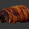 Juicy Layered Roasted Meat Roll With Crispy Glazed Surface And Tender Interior
