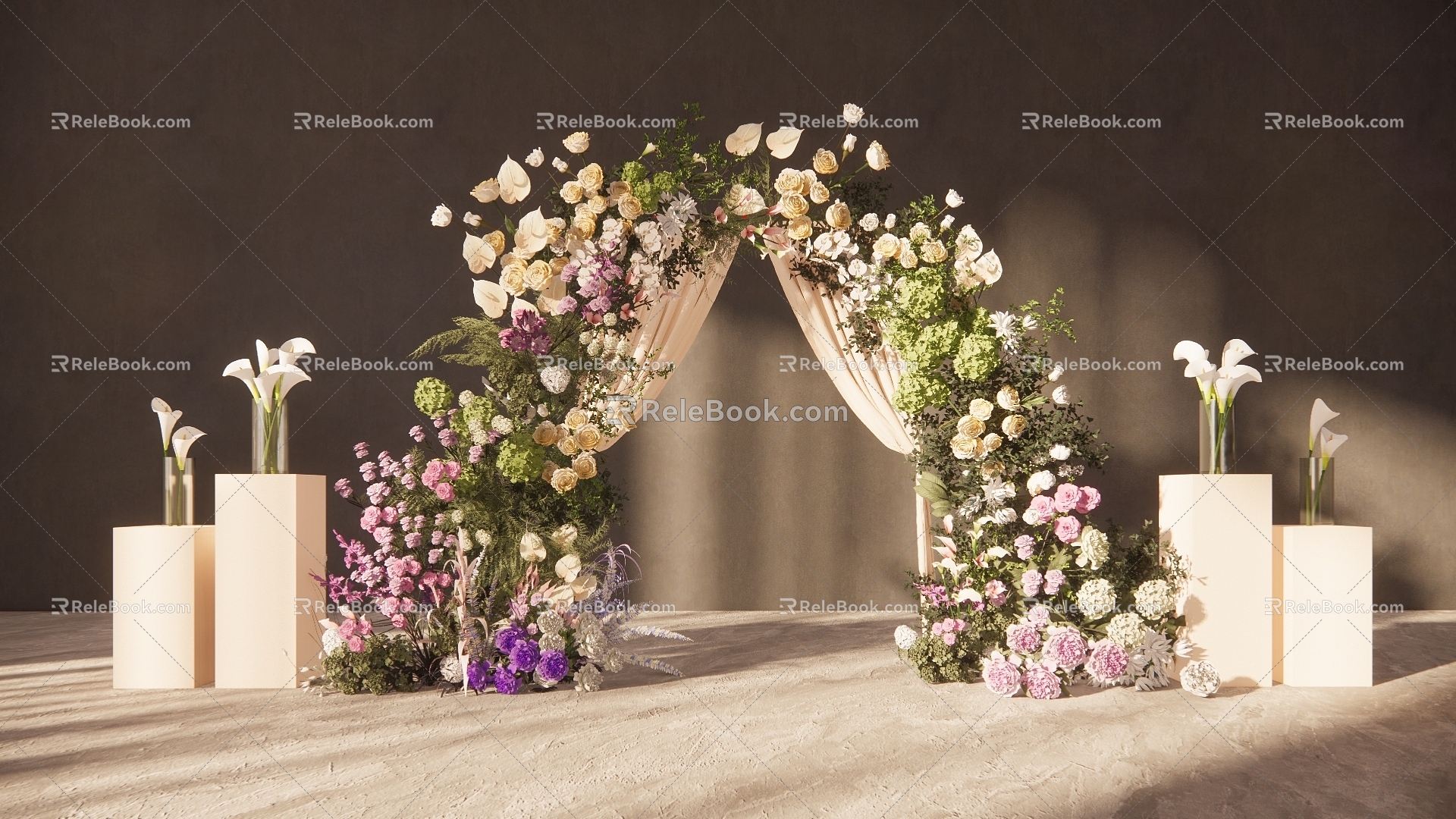 Modern Arch Floriculture Arch 3d model