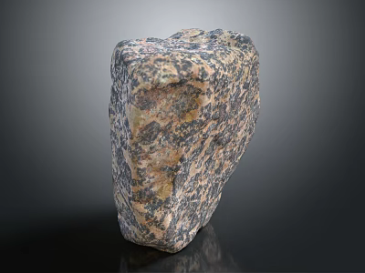 Natural Wood Like Textured Stone Block With Unique Surface Patterns For Decorative Design 3d model